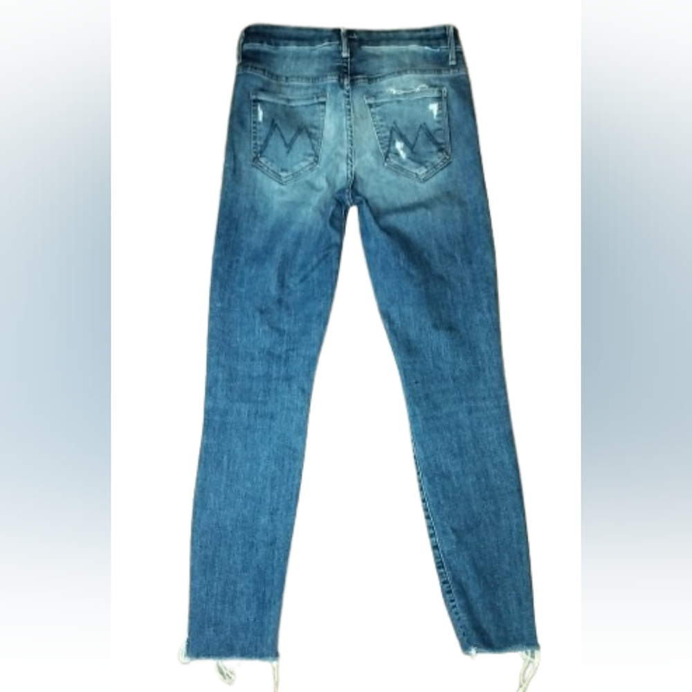 Mother Jeans Women's 24 High Waisted Looker Ankle Fray Distressed Ripped - Picture 7 of 10